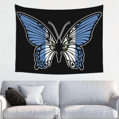 Guatemala Flag Butterfly Tapestry Wall Hanging Tapestries Wall Decorations For Home Dorm Bedroom Living Room Decor (29x37 Inch)