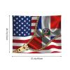 American Flag And Dominican Republic Flag Tapestry Wall Hanging Tapestries Wall Decorations For Home Dorm Bedroom Living Room Decor (29x37 Inch) view 2