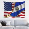 American Flag And El Salvador Flag Tapestry Wall Hanging Tapestries Wall Decorations For Home Dorm Bedroom Living Room Decor (29x37 Inch) view 1