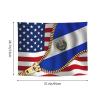 American Flag And El Salvador Flag Tapestry Wall Hanging Tapestries Wall Decorations For Home Dorm Bedroom Living Room Decor (29x37 Inch) view 2