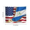 American Flag And Nicaragua Flag Tapestry Wall Hanging Tapestries Wall Decorations For Home Dorm Bedroom Living Room Decor (29x37 Inch) view 2