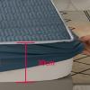 FCLDESHOP Mattress Protector,Solid Color Latex Mattress Protector, Summer Cool Silk Fitted Sheet Pillowcase, Suitable for 12"/30cm Deep Mattress,Dark Pink,180 * 200cm (3pcs) view 2