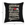 99 Gifts Jordanian Fan T-Shirts & Jersey Jordanian Girls Funny Jordan Women Throw Pillow, 18x18, Multicolor view 4