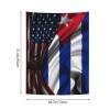 American Flag And Cuban Flag Tapestry Wall Hanging Tapestries Wall Decorations For Home Dorm Bedroom Living Room Decor (29x37 Inch) view 2