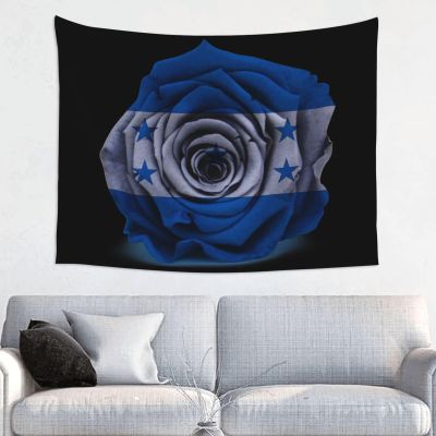 Honduras Flag Rose Tapestry Wall Hanging Tapestries Wall Decorations For Home Dorm Bedroom Living Room Decor (29x37 Inch)