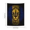 Barbados Flag Lion Tapestry Wall Hanging Tapestries Wall Decorations For Home Dorm Bedroom Living Room Decor (29x37 Inch) view 2