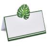 Gift Boutique 100 Pack Palm Leaf Place Cards Floral Green Leaves Seating Name Card Wedding Party Table Setting Tropical Folded Greenery Tent Cards view 1