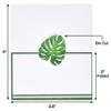 Gift Boutique 100 Pack Palm Leaf Place Cards Floral Green Leaves Seating Name Card Wedding Party Table Setting Tropical Folded Greenery Tent Cards view 2