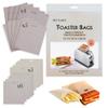 20 Pack Toaster Bags, Reusable Non-Stick Oven Bags for Grilled Cheese Sandwiches, Chicken, Nuggets, Panini and more (4 Sizes) view 1