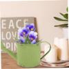 Yardwe Antique Jugs Vintage Metal Vases Vintage Arrangement Containers for Kitchen Dining Room Office Decor view 3