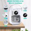 XMHSSFF Portable Air Conditioner Fan, Personal Mini Evaporative Air Cooler Desk Cooling Fan Small AC Humidifier LED Display USB with 1000ML Large Capacity,for Bedroom Home Camping Office view 2