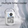XMHSSFF Portable Air Conditioner Fan, Personal Mini Evaporative Air Cooler Desk Cooling Fan Small AC Humidifier LED Display USB with 1000ML Large Capacity,for Bedroom Home Camping Office view 4
