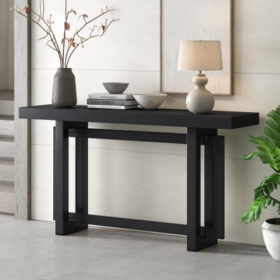59.1 Inch Console Tables for Entryway, Contemporary Console Table,Long Console Table,Entryway Table for Hallway, Living Room, Foyer (Black)