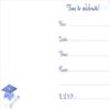 Designer Greetings Blue and Purple Balloons with Silver Foil String, Diploma and Cap Package of 8 Graduation Party Invitations view 2