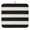 Black and White Dish Drying Mat for Kitchen Counter, Microfiber Rack Pads, Rustic White Black Wood Absorbent Dish Bottle Drying Mat, 16''x18'', 1 Pack view 1