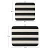 Black and White Dish Drying Mat for Kitchen Counter, Microfiber Rack Pads, Rustic White Black Wood Absorbent Dish Bottle Drying Mat, 16''x18'', 1 Pack view 3