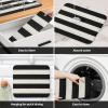 Black and White Dish Drying Mat for Kitchen Counter, Microfiber Rack Pads, Rustic White Black Wood Absorbent Dish Bottle Drying Mat, 16''x18'', 1 Pack view 4