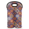 2-Bottle Wine Gift Tote Carrier Mandala Mexican Italian Neoprene Wine Tote Bags Holder Cooler Wine Gift for Women Men view 1