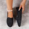 CsgrFagr Ladies Fashion Solid Color Breathable Mesh Round Toe Flat Sole Casual Shoes Man's Shoes Casual (Black, 7.5) view 4