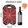 2-Bottle Wine Gift Tote Carrier Pattern White Red Neoprene Wine Tote Bags Holder Cooler Wine Gift for Women Men view 2
