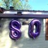 80th Birthday Balloons Purple for Women, 40 Inch Giant Purple Mylar Foil Number 80 Balloons Self Inflating, Purple Digit 8 & 0 Helium Balloons for 80th Anniversary Party Decorations Supplies view 3