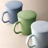 HASMI Coffee Cup Beautiful Colored Ceramic Mug Office Drinking Cup With Cover 360ML Tea Cup Coffee Cup Tea Cup (Color : E) view 4