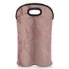 Abstract Pink Foil Marble 2-Bottle Wine Gift Tote Carrier Sleeve Neoprene Wine Tote Bags Holder Cooler Wine Lover Gift view 1