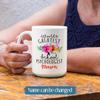 Personalized School Psych Ceramic Cup - Custom World's Greatest School Psychologist Tea Mug - Customized Floral Psychologist Coffee Cup - Gifts Ideas Psychology Student - White Tea Cup 11oz 15oz view 2