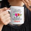 Personalized School Psych Ceramic Cup - Custom World's Greatest School Psychologist Tea Mug - Customized Floral Psychologist Coffee Cup - Gifts Ideas Psychology Student - White Tea Cup 11oz 15oz view 4