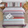 WONGS BEDDING Boho Quilt Set King Size, Brown Bohemian 3 Pieces Quilt Bedding Sets, Lightweight Microfiber Bedspread Coverlet Set for All Season (104"x90") view 3