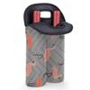 2-Bottle Wine Gift Tote Carrier Tropical Animal Flamingo Neoprene Wine Tote Bags Holder Cooler Wine Gift for Women Men view 4
