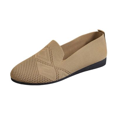 CsgrFagr Ladies Fashion Solid Color Breathable Mesh Round Toe Flat Sole Casual Shoes Man's Shoes Casual (Brown, 8)