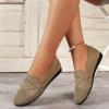 CsgrFagr Ladies Fashion Solid Color Breathable Mesh Round Toe Flat Sole Casual Shoes Man's Shoes Casual (Brown, 8) view 4