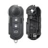 Unifizz Replacement Key Fob Case Keyless Entry Remote Keys Shell Black 3 Buttons for Fiat 500/500X/500L 2007-2020 view 3
