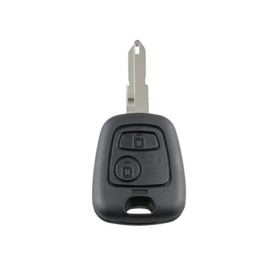Unifizz Remote Uncut Insert Key Fob Shell Case Replacement Black 2 Buttons for Peugeot 106 206 306 307 405