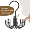 ZEDODIER Belt Hanger, 4 Pack Rotatable Belt Rack Closet Accessories Organizer, Maximum 24 Storage Capacity, Hanging Holder Storage Hook for Belt, Bra, Tank Top, Tie, Scarf, Purse, Black view 2