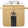 ZEDODIER Belt Hanger, 4 Pack Rotatable Belt Rack Closet Accessories Organizer, Maximum 24 Storage Capacity, Hanging Holder Storage Hook for Belt, Bra, Tank Top, Tie, Scarf, Purse, Black view 3
