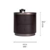 JITEM Modern Nightstand Luxury Round Bedside Table W/ 2 Drawer & Leather Handle Wooden End Side Table Italian Style Bedside Cabinet for Office view 3