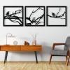 Fayholy Tree Branch Bird Metal Wall Art, Birds on Branch Metal Wall Decor, Tree Branches Wall Art for Living Room, Bedroom(Black,35''x12'' | 90x30cm) view 1