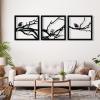 Fayholy Tree Branch Bird Metal Wall Art, Birds on Branch Metal Wall Decor, Tree Branches Wall Art for Living Room, Bedroom(Black,35''x12'' | 90x30cm) view 2