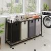 LIVEHOM Laundry Basket Four Laundry Hamper with Removable Bags, Fabric Handles, Large Top Shelf and Laundry Bag for Bathroom, Dorm, Laundry Room view 2