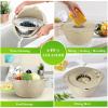 4-1 Colander with Bowl Set - Rotatable Strainers for Kitchen, Food Strainers and Colanders, Funny Presents for Women, Fruit Cleaner, Veggie Wash, Aesthetic Kitchen Gadget Essentials - Beige view 2