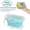 Alimat PluS 11.8oz Small Silicone Collapsible Food Storage Containers With Lids, 3 Pack Set 350ml Collapsible Food Storage Containers with Lids, Travel Food Containers for Outdoor and Kitchen view 2