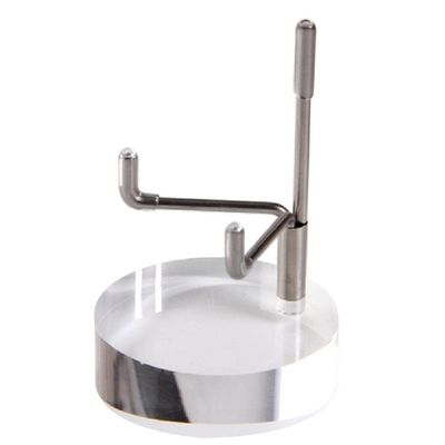 jomgeroz Acrylic Display Stand with Adjustable Metal Arms for Crystal Rock Mineral Agate Gemstones Collectible Display Rack Shelf