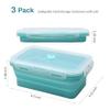 Alimat PluS 16.9oz Small Silicone Food Storage Containers with Lids, 3 Pack Set 500ml Collapsible Meal Prep Lunch Containers, Microwave, Freezer and Dishwasher Safe view 2