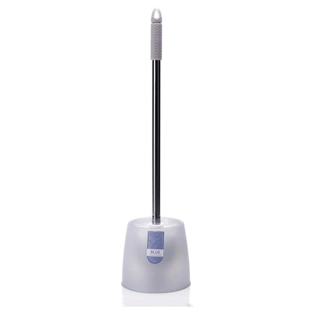 Home Toilet Brush Plastic Floor Stand Toilet Bowl Brush and Stand with Stainless Steel Handle Toilet Cleaner Brush