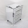 POCHY Beautiful Nightstand Nightstand Crystal Diamond Mirror Bedside Table with 3 Drawers Bedside Cabinet Simple Silver Bedroom Bedside Dresser Save Space view 3