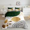 Modern Geometric Comforter Set Queen Size for Teens Youth Artists Minimalist, Boho Abstract Bedding Tropical Palm Leaves Bedding Comforter Sets Simple Graphic Printed Duvet Insert with 2 Pillowcases view 1