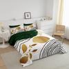 Modern Geometric Comforter Set Queen Size for Teens Youth Artists Minimalist, Boho Abstract Bedding Tropical Palm Leaves Bedding Comforter Sets Simple Graphic Printed Duvet Insert with 2 Pillowcases view 2