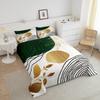 Modern Geometric Comforter Set Queen Size for Teens Youth Artists Minimalist, Boho Abstract Bedding Tropical Palm Leaves Bedding Comforter Sets Simple Graphic Printed Duvet Insert with 2 Pillowcases view 3